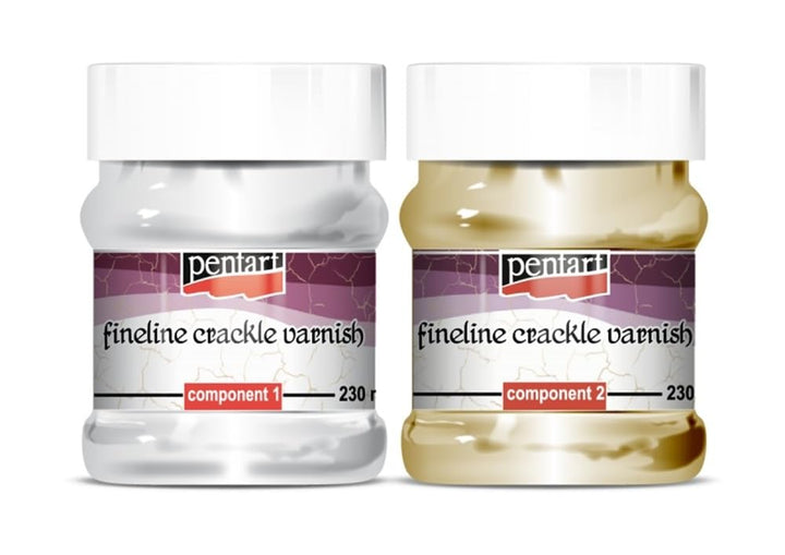 Pentart 2-Component Fineline Crackle Varnish 2x 230 ml