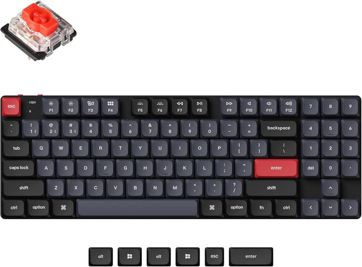 Keychron K13 Pro Ultraschlanke kabellose mechanische QMK/VIA-Tastatur, TKL-Layout mit Numpad, indivi