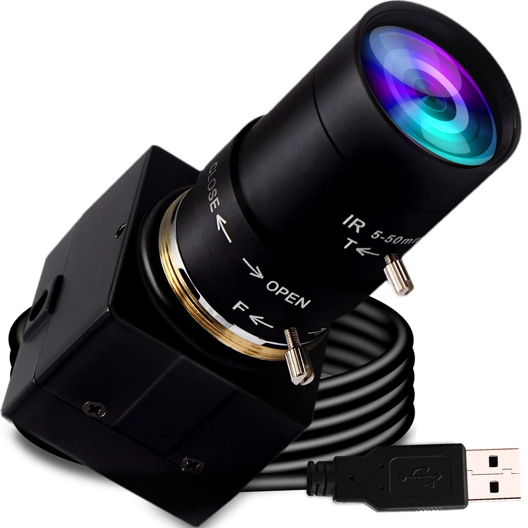 G Varifocal USB Kamera 2MP 10X optischer Zoom Webcam,5-50mm Varifocus Webkamera,Full HD 1080P Varifo
