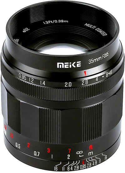 Meike 35 mm f0.95 grosse Blende, manueller Fokus, kompatibel mit spiegellosen Sony E Mount Kameras A