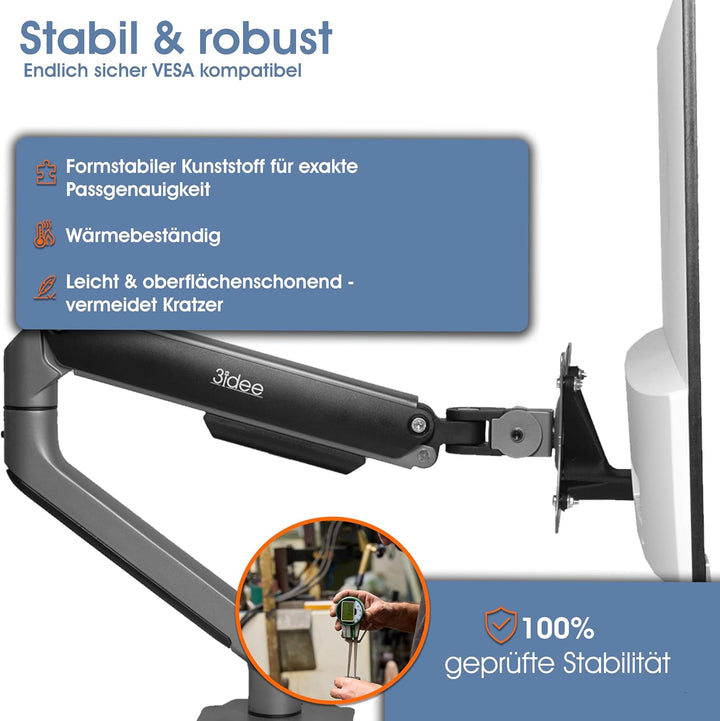 3idee VESA Adapter, VESA Mount kompatibel mit HP Monitor (22f, 22es, 22ea, 24f, 24es, 24er, 24ea, 27