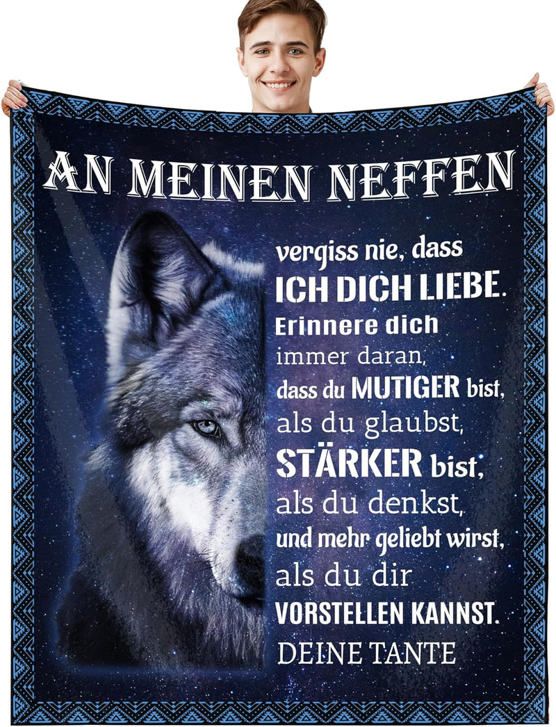 G-dake Geschenke für Neffen von Tante, Decke Geschenke für Meine Neffen, Geschenkideen Kuscheldecke