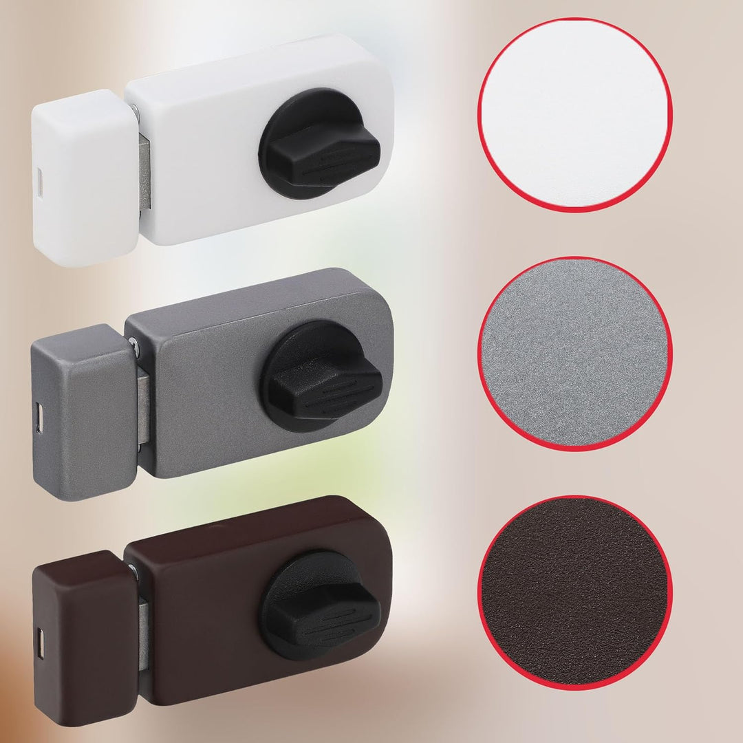 KOTARBAU® Zusatzschloss 60 mm 3 Farben mit Aussenzylinder Verschiedenschliessend Kastenschloss (Brau