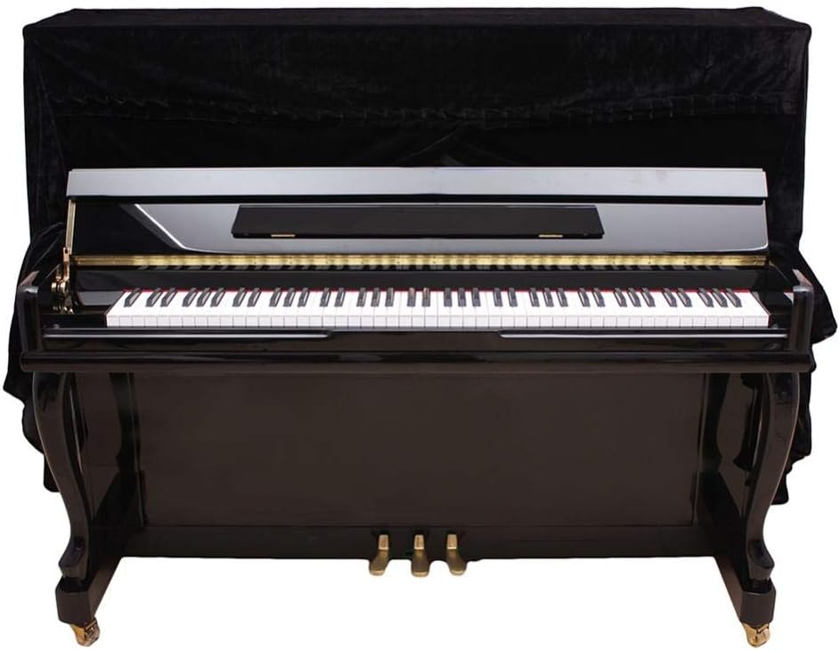 Alomejor Schutzhülle für Klavier, Velours, Klavierbezug, Stoff, komplett, Pleuche, Staubschutz, für