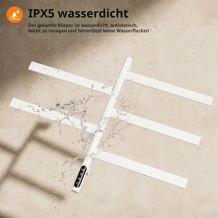 Handtuchheizkörper 180° Drehung Elektrisch Handtuchwärmer Handtuchtrockner 450×680mm 120W Weiss Elek