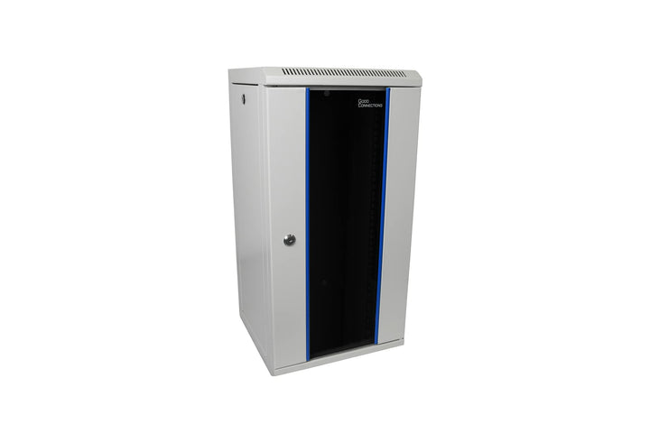 10" Wandgehäuse - 12HE - Netzwerkschrank 10 Zoll - lichtgrau (RAL7035) - 312x300x615mm - fertig mont