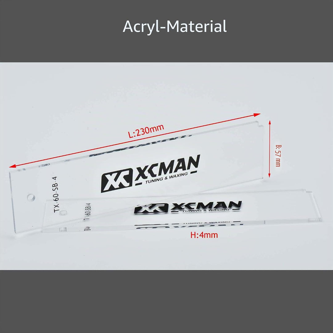 XCMAN Alpine Ski Freeride & Snowboard Base Wax Plastic Scraper 2pcs Snowboard 230 x 60 x 4 mm, Snowb