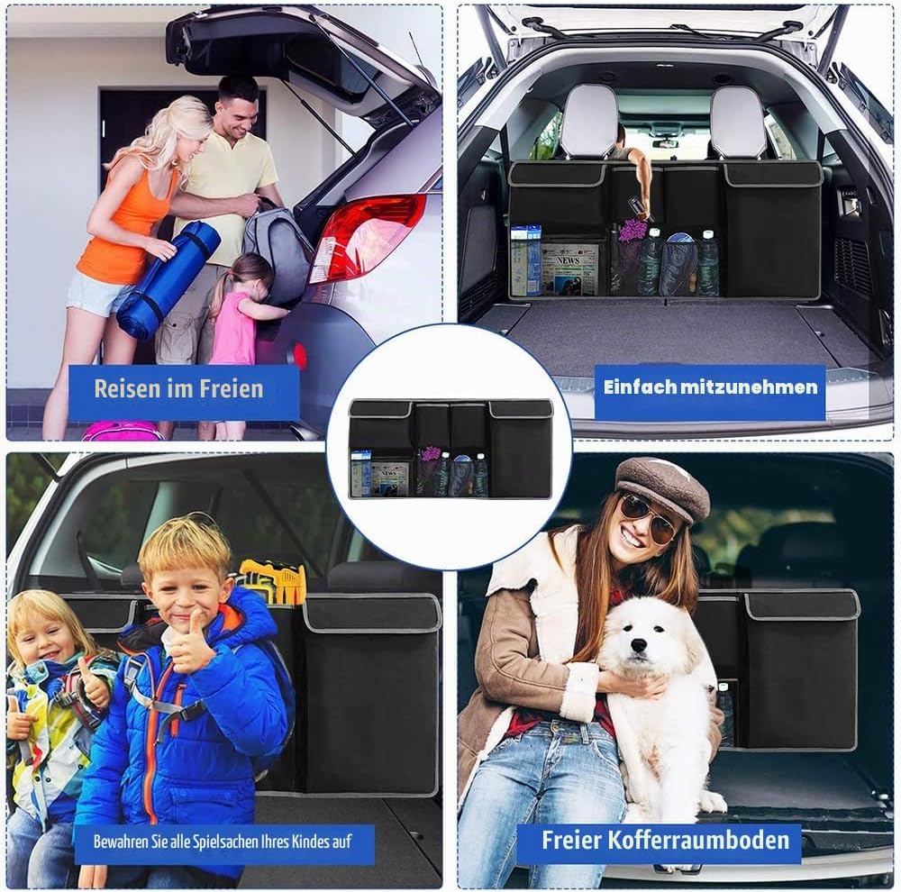 MEISHANG Auto Kofferraum Organizer, Aufbewahrungstasche, Kofferraumtasche, Autoorganisator, Autositz