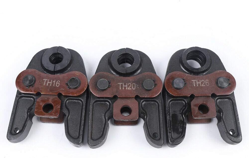 LENJKYYO Verbundrohr Presszange Werkzeugset Pressbacke mit Werkzeugset mit TH16-20-26mm Metall mit M