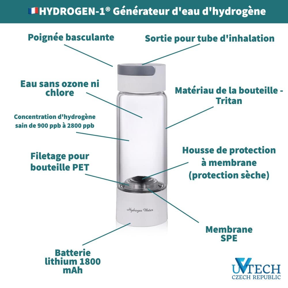 Hydrogen-1 Wasserstoff Wasser generator 400ml PEM-membran Wasserstoff-Inhalation
