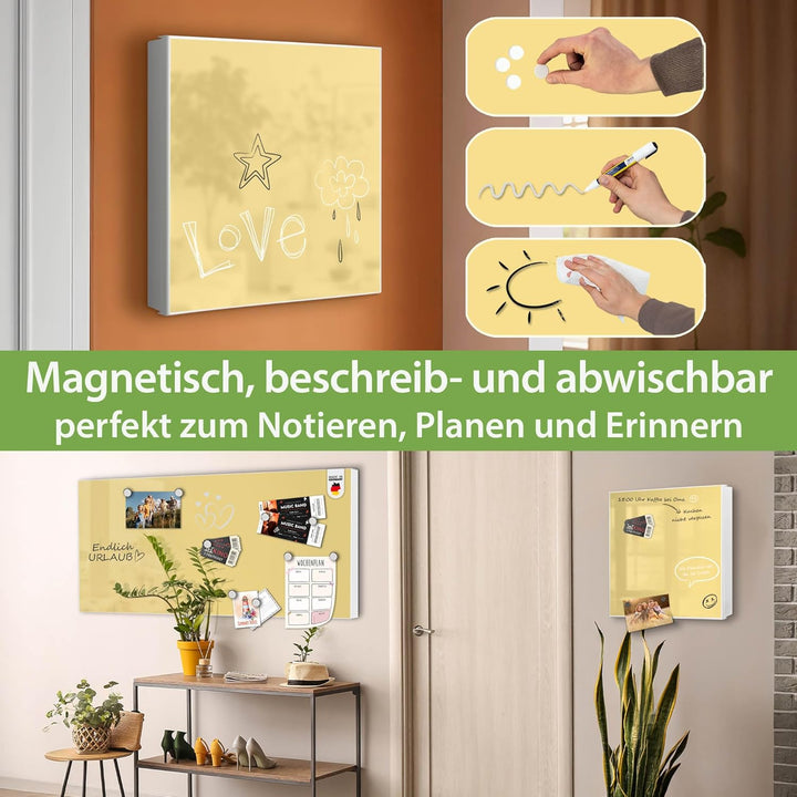 banjado Grosser Schlüsselkasten Metall - Schlüsselbox 30x30cm mit 32 Haken - Schlüsselkasten modern