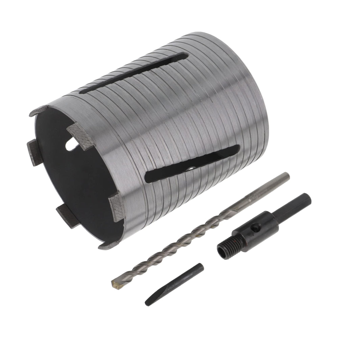 PRODIAMANT Diamant Bohrkrone ø 132mm Nutzlänge 150mm mit 6-Kant Adapter lasergeschweisst für trocken