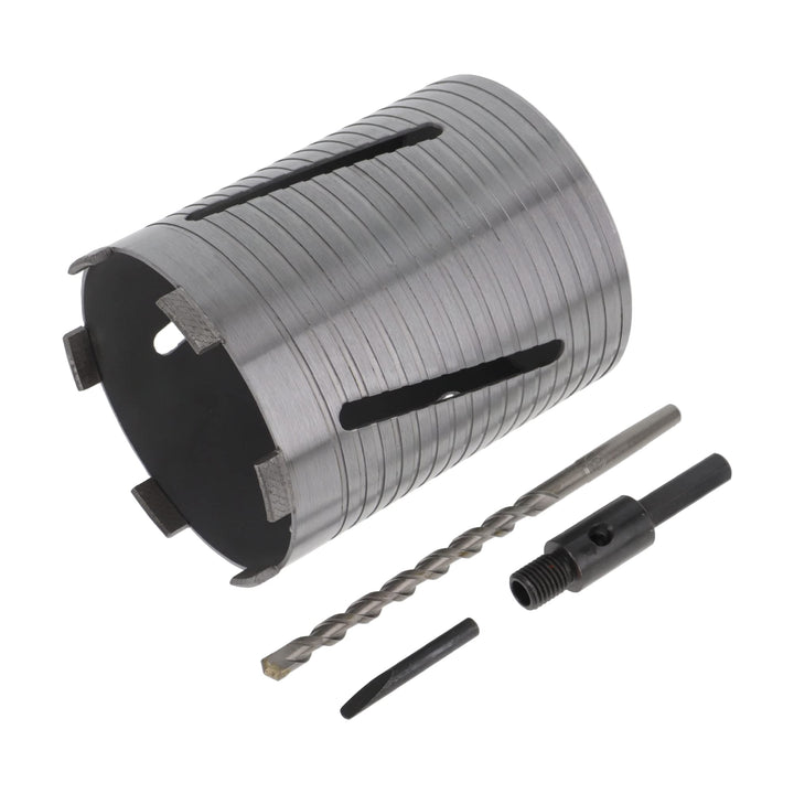 PRODIAMANT Diamant Bohrkrone ø 132mm Nutzlänge 150mm mit 6-Kant Adapter lasergeschweisst für trocken