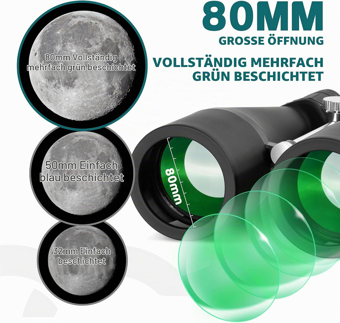 ESSLNB 15-30X80 Zoom Astronomie Ferngläser mit integriertem Stativanschluss Riesen Ferngläser mit Sm