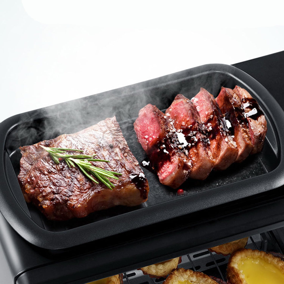 3 in 1 Multifunktions-Frühstückszubereiter, Mini Backofen und Antihaft-Bratpfanne, 9 L Mini Ofen, 30