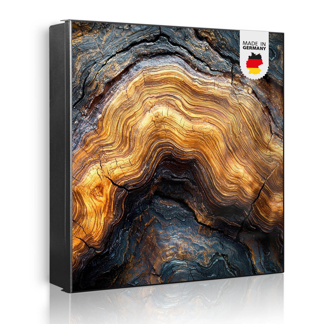 banjado Grosser Schlüsselkasten Glas - Schlüsselbox 30x30cm mit 50 Haken - Schlüsselkasten modern fü