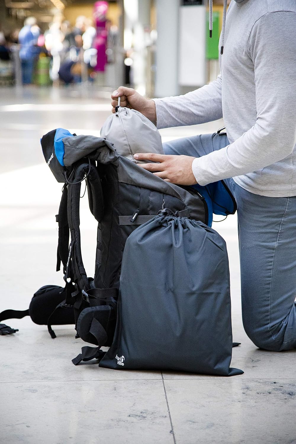 Packbeutel-Set 4-teilig, Organizer Beutel für Koffer, Rucksack und Reisetasche, Premium Reisebeutel