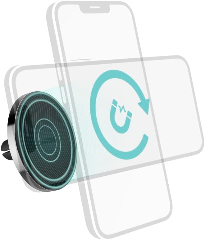 Hama Auto Handyhalterung „Lock“ für Lüftung, Magnet (Smartphone Halterung, Handyhalter, Kfz Halterun
