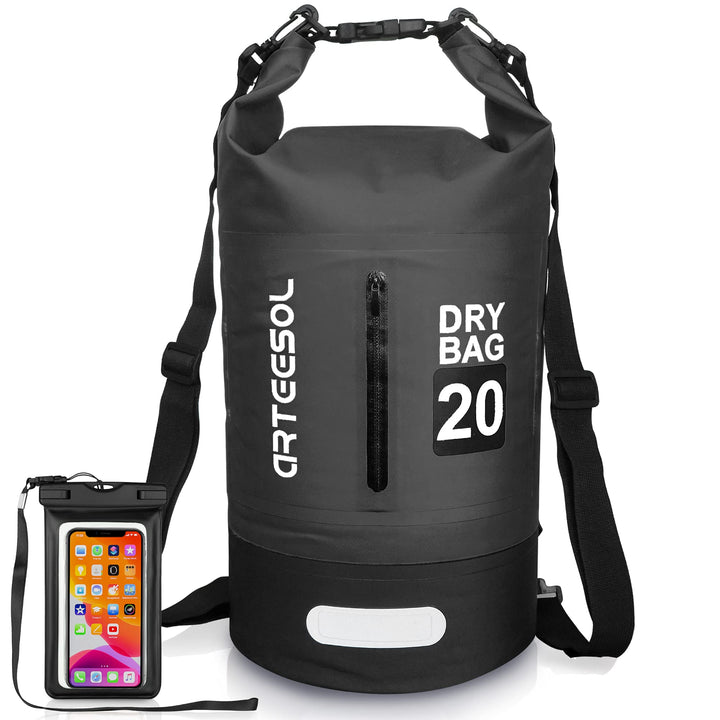 Dry Bag wasserdichte Tasche 5L/10L/20L/30L Wasserfester Beutel Packsack mit Langen Doppeltem Verstel
