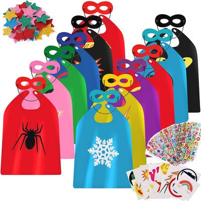 vamei Superhelden Kostüm Kinder Jungen Superhelden Umhang Cape Maske Halloween DIY Umhang Helden Rol