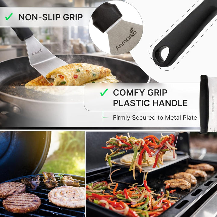 Exklusives Grillwender Set aus hochwertigem Edelstahl - BBQ Grillset in erstklassiger Qualität für