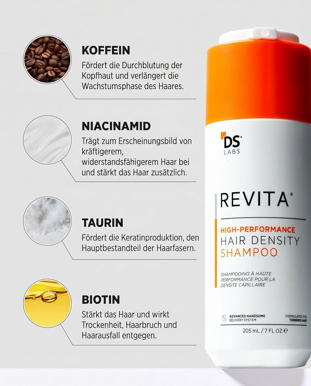 Revita Shampoo gegen dünner werdendes Haar von DS Laboratories - Voluminisierendes, verdickendes Sha