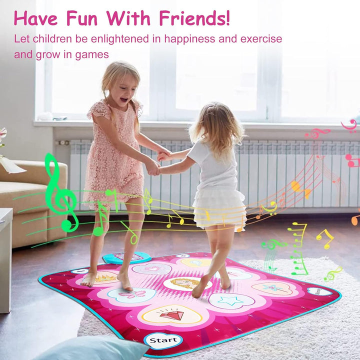 Tanzmatte Spielzeug für Mädchen – Musik-Spielmatte, 5 Spielmodi, 3 Herausforderungsstufen, einstellb