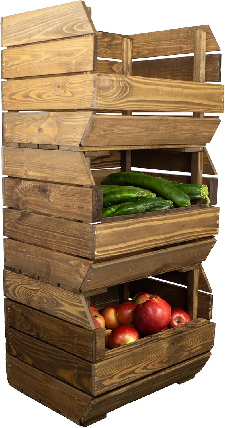 Kistenkolli Altes Land Kartoffelsteige 40x33x30 cm Gemüsekiste Obsthorde Gemüsekorb Kartoffelkiste z