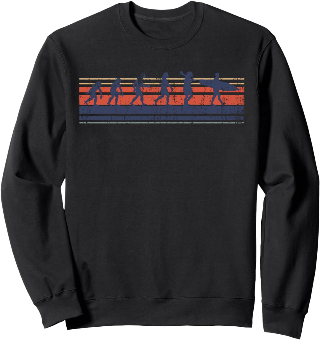 Retro Vintage Surfer Geschenk Surfing Evolution Sweatshirt