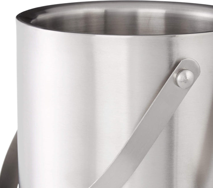 Relaxdays Eisbehälter rund mit Deckel, Eiszange, Eiswürfel-Kühler für Bar, Party, 1,5 Liter, HBT: 17