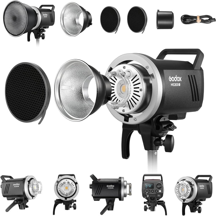 Godox MS300V 300W Strobe Light Professional Studio Flash Strobe kit 2,4 G X-System mit LCD-Panel 0,1