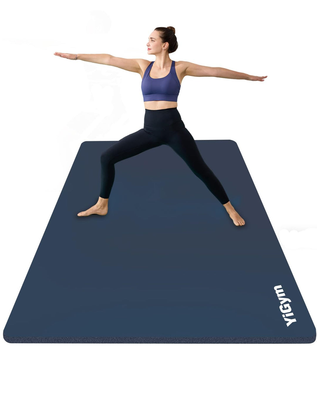 Gymnastikmatte 195x90cm Gross Yogamatte 10/15mm Dicke XL Fitnessmatte | Mit Tragegurt und Tasche, Ru