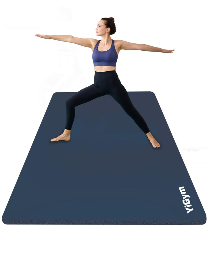 Gymnastikmatte 195x90cm Gross Yogamatte 10/15mm Dicke XL Fitnessmatte | Mit Tragegurt und Tasche, Ru