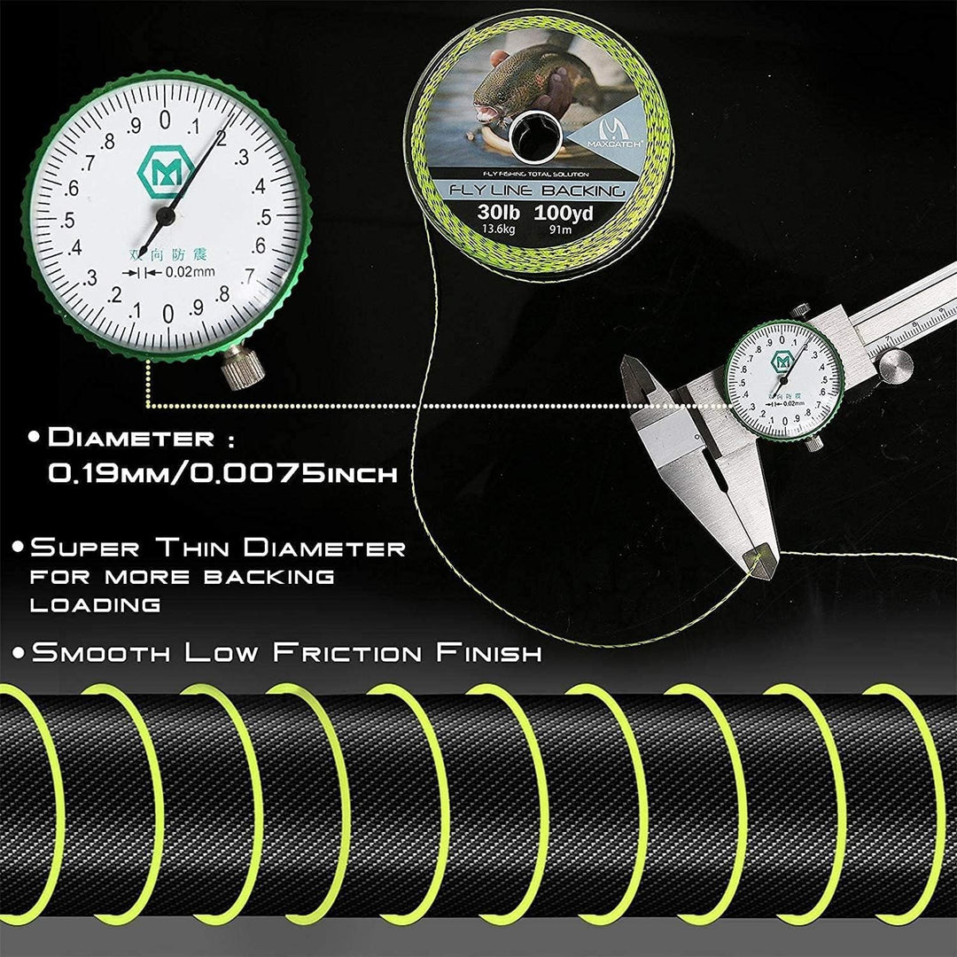 MAXIMUMCATCH Fliegenfischen Backing Fliegenfischen geflochtene Nylon Schnüre 20/30lb,100/300yards 30