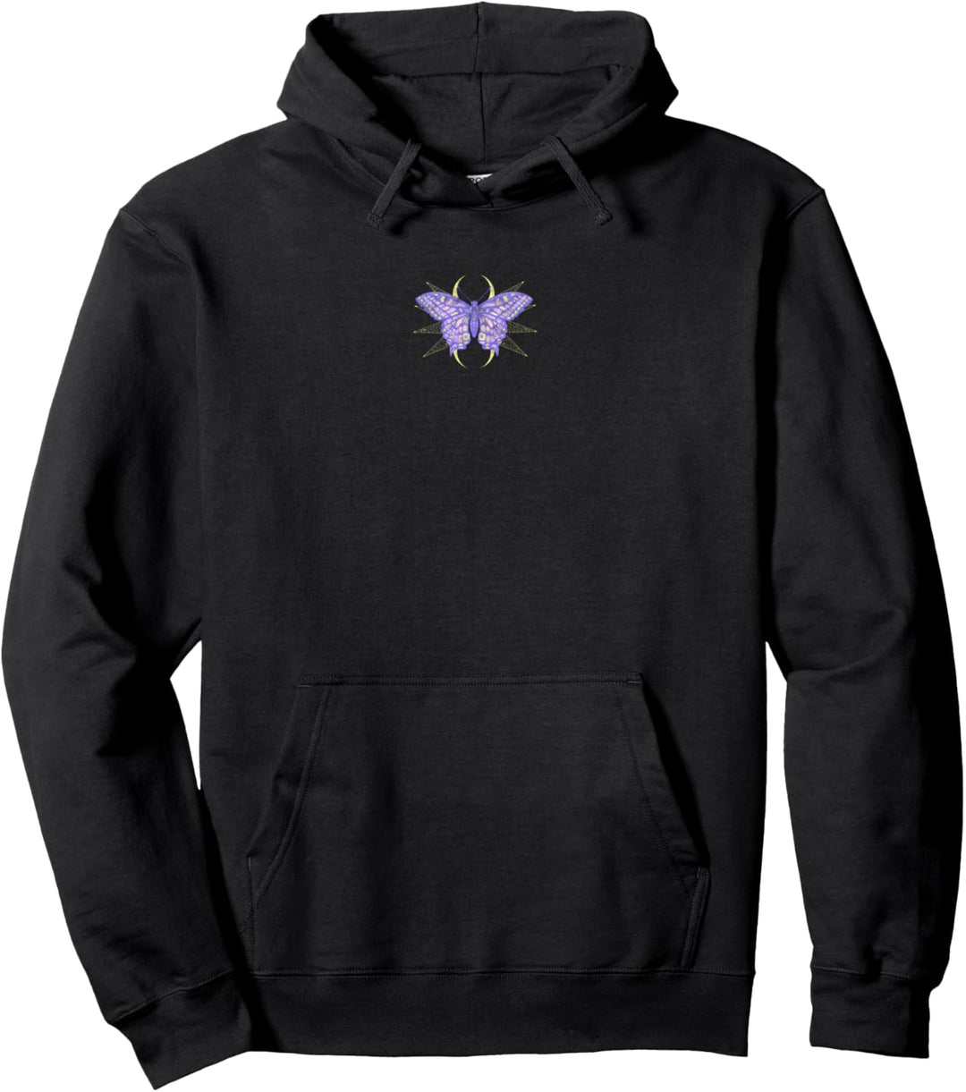 Celestial Butterfly Tarot Card Front & Back Pullover Hoodie