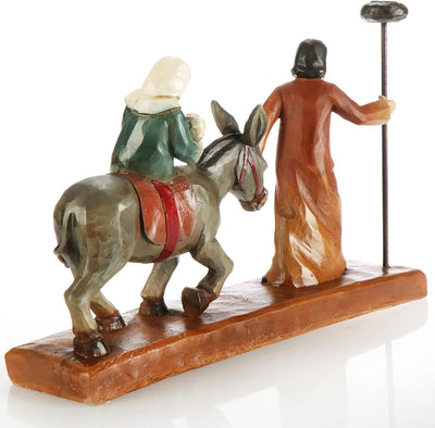com-four® Krippenfiguren mit Kerzenhalter - christliche Weihnachtsdeko - Aufsteller aus Polyresin -
