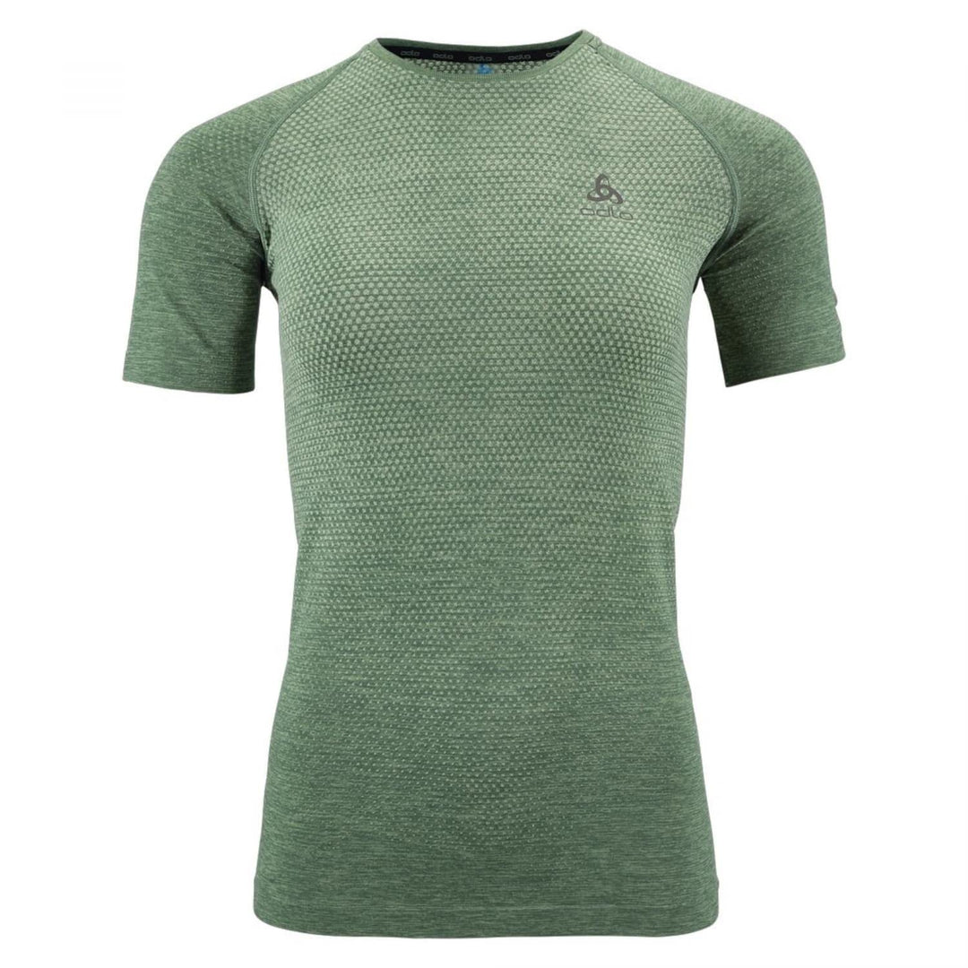 Odlo Damen Essentials Seamless_313941 Kurzarm Laufshirt (1er Pack) XS Loden Frost Melange, XS Loden