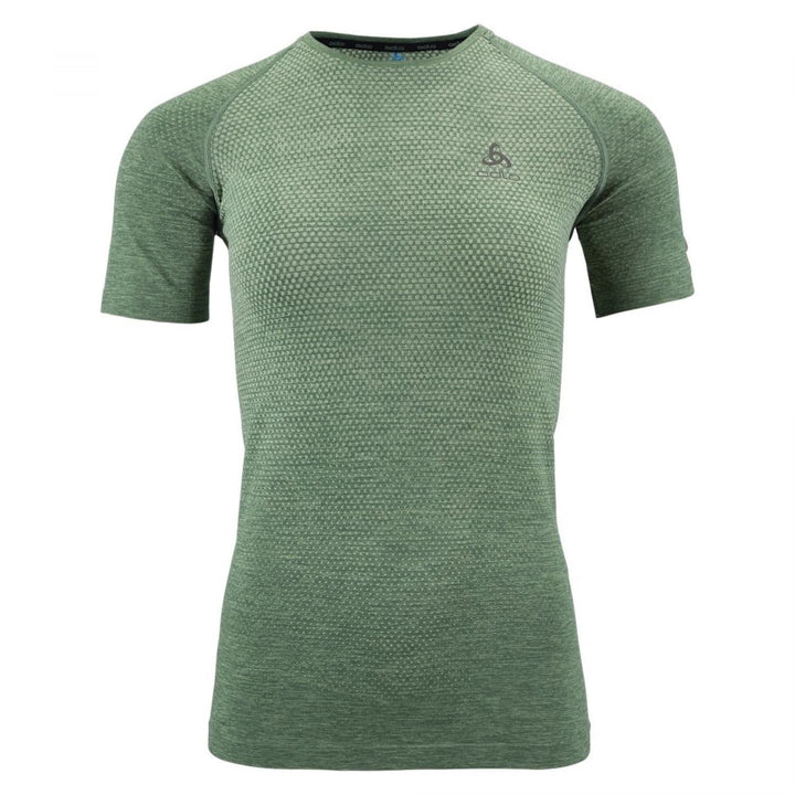 Odlo Damen Essentials Seamless_313941 Kurzarm Laufshirt (1er Pack) XS Loden Frost Melange, XS Loden