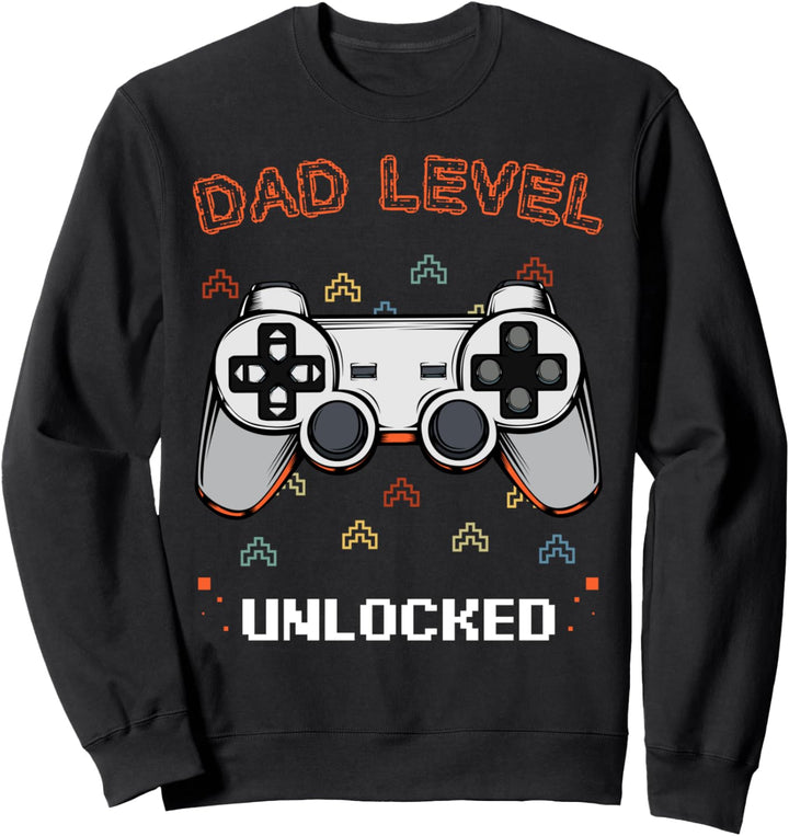 Dad Level Unlocked Gamer Gaming Schwanger Baby Party Familie Sweatshirt
