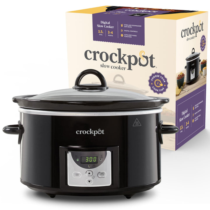 Crockpot Digitaler Schongarer | 3,5 L (3 bis 4 Personen) | Programmierbarer Countdown-Timer | EU-Ste