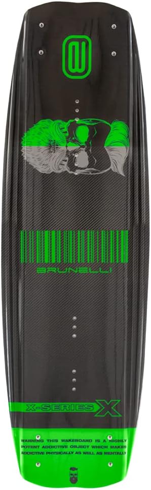 Brunelli Carbon Wakeboard Set 138 cm Wake Binding Wakeboardbindung XL (43-47), XL (43-47)