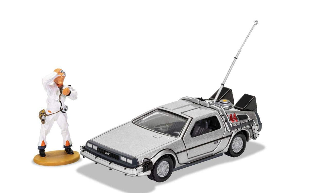 Back to the Future DeLorean und Doc-Brown-Figur