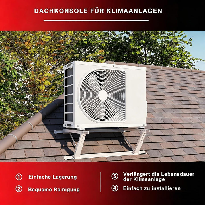 Wostore Universal Dachkonsole für Split Klima Klimaanlage, Klimaanlagen Dachhalterung 10° - 45° vers