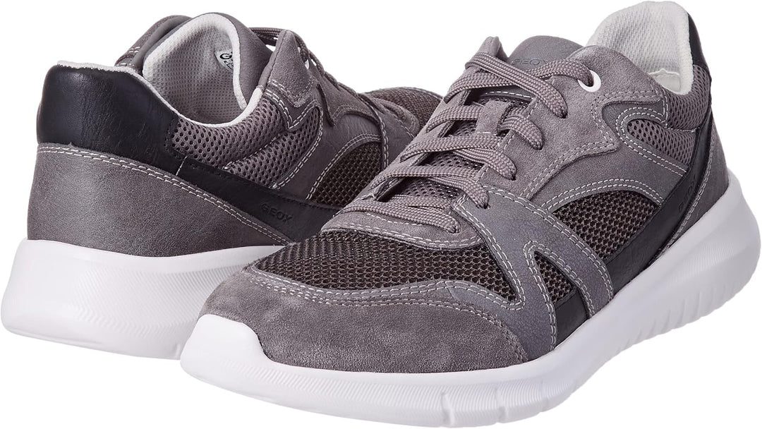 Geox Herren U Monreale B Sneakers 42 EU Grau, 42 EU Grau