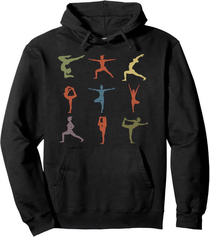 Verschiedene Yoga Posen Meditation Sport Yogi Namaste Zen Pullover Hoodie
