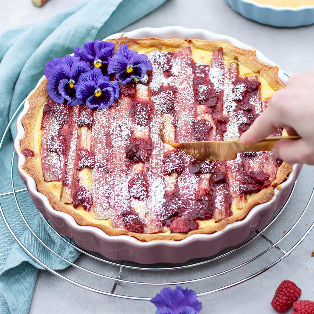 MÄSER 931981 Kitchen Time, Tarteform, Quicheform, Obstkuchenform, kratz- und schnittfest, runde Back