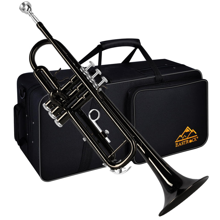 EASTROCK Standard Trompeten Set Standard-Bb-Messing Trompete Mit Hartschale, Handschuhen,7C Trompete