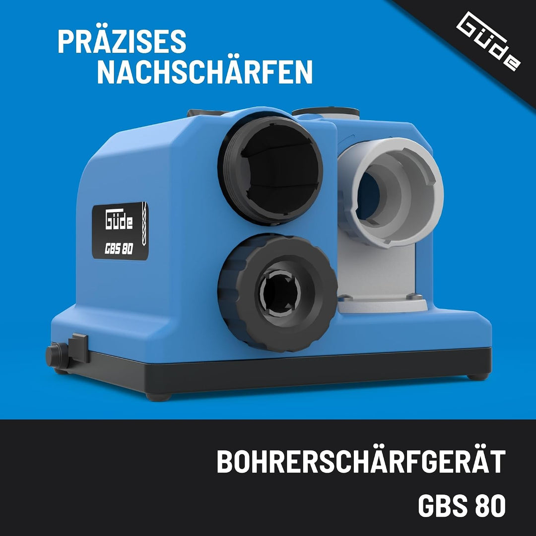 Güde Bohrerschärfgerät GBS 80 (80 W, Motordrehzahl 4200 1/min, für Spiralbohrer mit Ø 3 mm - 13 mm,