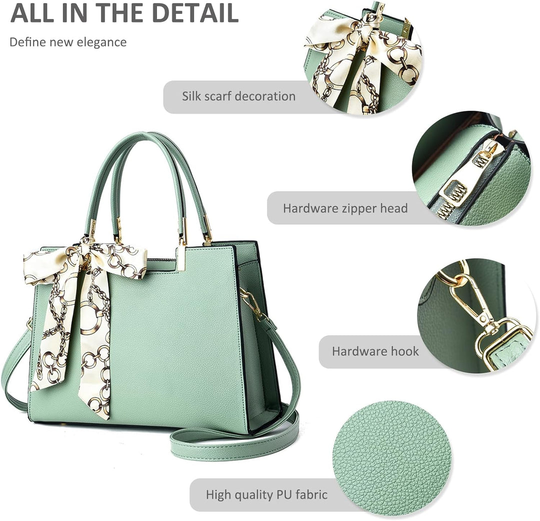 NICOLE & DORIS Elegante Handtaschen Damen Shopper Schultertasche Tote Handtasche PU Leder Mittelgros