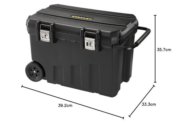 Stanley Werkzeugbox (76,8 x 49 x 47,6 cm, mobile Box für Werkzeuge, hohes Volumen von 90l, Werkzeuga